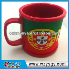 Portugal Flag pvc silicone cup mug for trip promotion